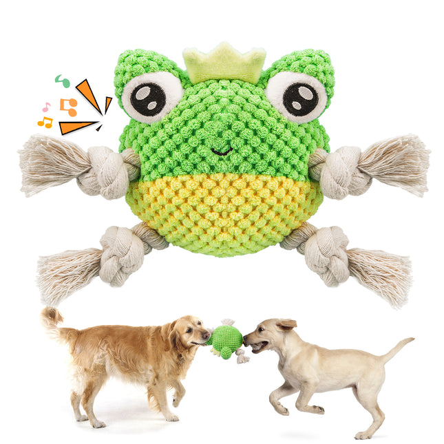 Rope frog dog toy main figure 1