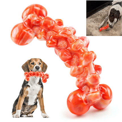 Fuufome Flame Bone Dog Chew Toy For Aggressive Chewers